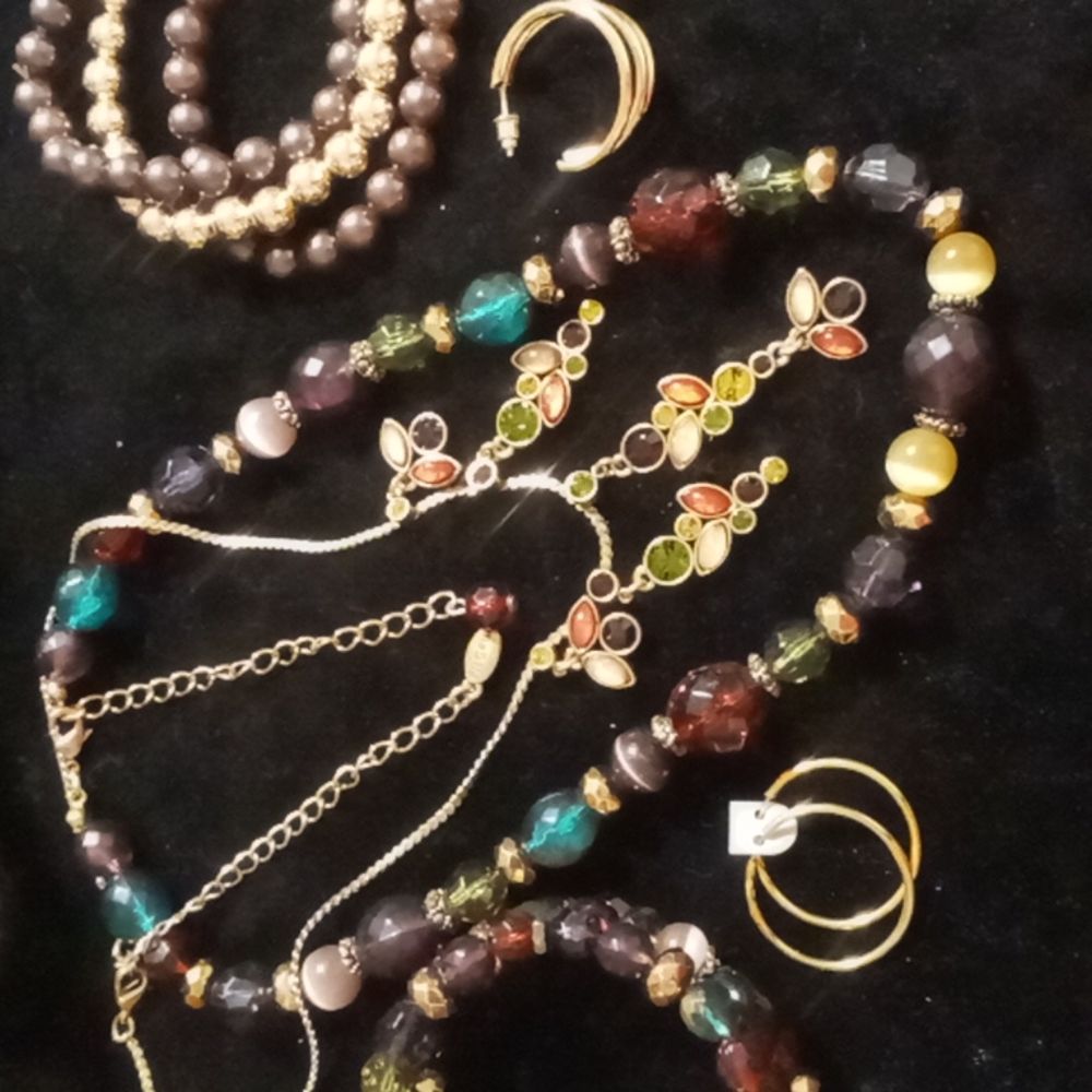 Pilgrim necklace earrings with Beaded bracelet Beaded necklace and bracelets